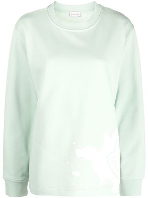 Moncler sweat à logo imprimé - Vert