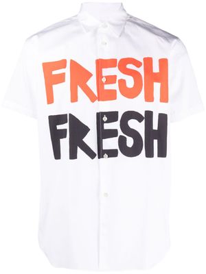 Comme Des Garçons Shirt chemise à imprimé graphique en coton - Blanc