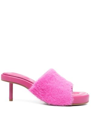 Jacquemus mules texturées à bout ouvert - Rose
