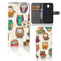 Samsung Galaxy J5 2017 | Telefoonhoesje | Met pasjeshouder | Vrolijke Uilen