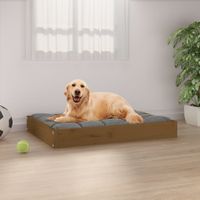 Hondenmand 71,5x54x9 cm massief grenenhout honingbruin - thumbnail