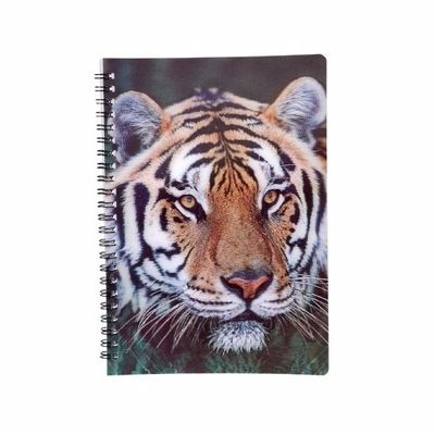 Tijger thema 3D schrift/opschrijfboekje/notitieblokje 21cm