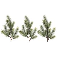 3x Groene kersttakken / dennentakjes 36 cm kerstversiering