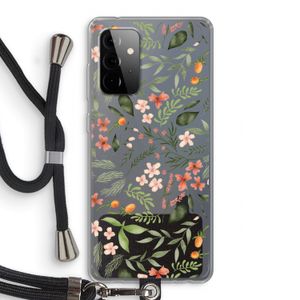 Sweet little flowers: Samsung Galaxy A72 5G Transparant Hoesje met koord