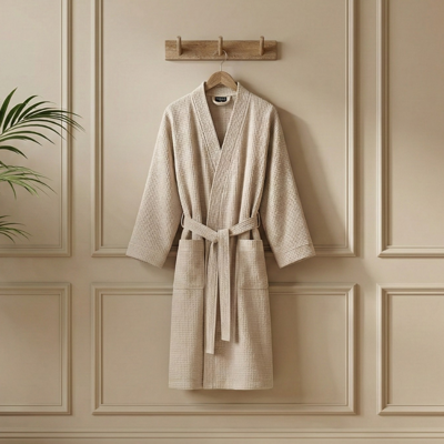 Sale: -33% | Badjas Wafel Katoen - Beige - Dekbed-Discounter.nl Sale: -33% | Badjas Wafel Katoen - Beige - Dekbed-Discounter.nl