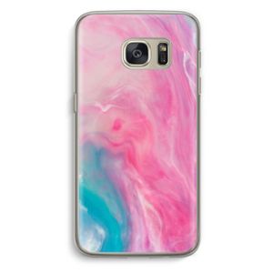 Roze explosie: Samsung Galaxy S7 Transparant Hoesje