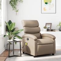 Massagestoel verstelbaar kunstleer cappuccinokleurig