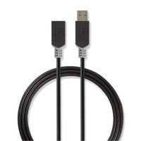 Nedis CCBW61010AT20 USB-kabel 2 m USB 3.2 Gen 1 (3.1 Gen 1) USB A Antraciet
