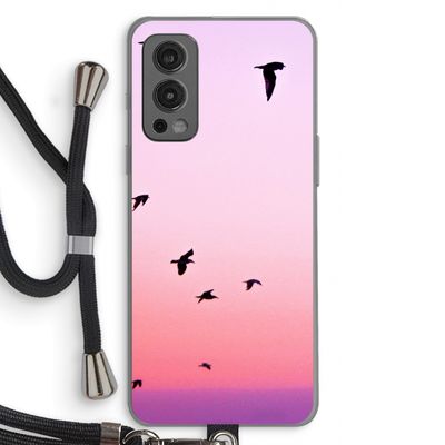 Fly away: OnePlus Nord 2 5G Transparant Hoesje met koord