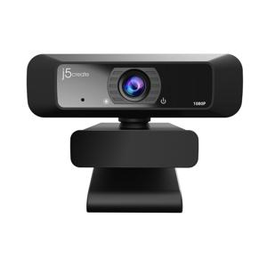 j5create JVCU100-N Full HD-webcam 1920 x 1080 Pixel Microfoon, Klemhouder, Standvoet