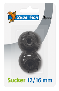 Superfish Zuignap Dubbelpak - Voor 12/16mm Aquarium Slangen, Eenvoudige Installatie, Stevige Grip