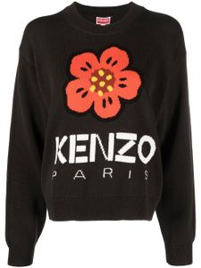 Kenzo pull à motif Boke Flower en intarsia - Noir