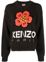 Kenzo pull à motif Boke Flower en intarsia - Noir - thumbnail