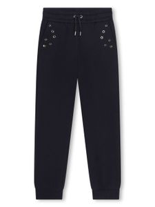 Chloé Kids pantalon de jogging à détails d'œillets - Noir