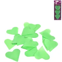 Confetti hart groen 100 g | 24 stuks