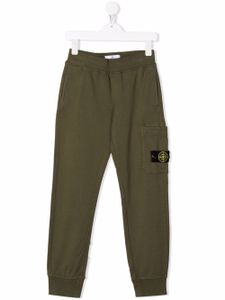 Stone Island Junior pantalon de jogging à patch logo - Vert