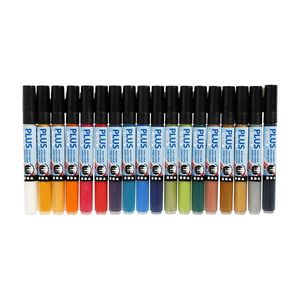 Creativ Company 39893 markeerstift 18 stuk(s) Beige, Zwart, Blauw, Bruin, Fuchsia, Goud, Groen, Grijs, Lila, Marineblauw , Oranje, Roze, Rood, Turkoois, Wit, Geel