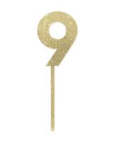 HEMA Taartdecoratie herbruikbaar cijfer 9 (goud)