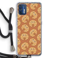 Croissant: Motorola Moto G9 Plus Transparant Hoesje met koord Croissant: Motorola Moto G9 Plus Transparant Hoesje met koord