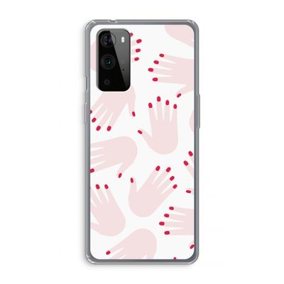 Hands pink: OnePlus 9 Pro Transparant Hoesje