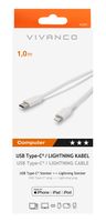 Vivanco USB-kabel USB 2.0 USB-C stekker, Apple Lightning stekker 1.00 m Wit 45281 - thumbnail