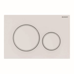 Bedieningsplaat Geberit Sigma 20 2-Toets Spoeling Easy-To-Clean Mat Wit