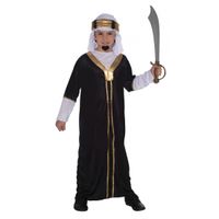 Arabieren sultan kostuum voor kinderen zwart 140 - 8-10 jr  - - thumbnail