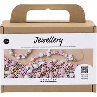Creativ Company Mini creatieve box sieraden, pastelkleuren, 1 doos