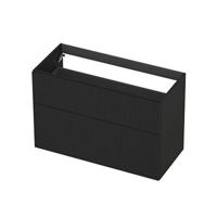 INK - Onderkast 2L A-sym Gelakt Gefr. Front - 1000x450x650 Mm - Mat Zwart