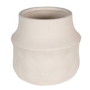 Clayre & Eef Bloempot Ø 12x11 cm Beige Keramiek Bloempot binnen