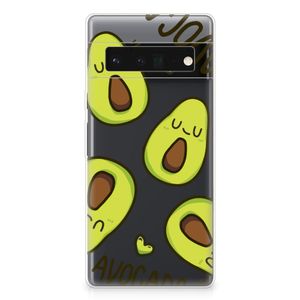 Google Pixel 6 Pro Telefoonhoesje met Naam Avocado Singing