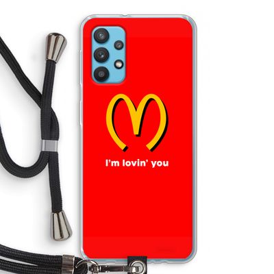 I'm lovin' you: Samsung Galaxy A32 4G Transparant Hoesje met koord