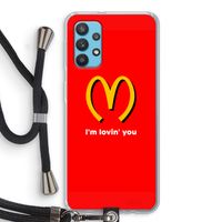 I'm lovin' you: Samsung Galaxy A32 4G Transparant Hoesje met koord