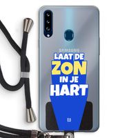 Laat de zon in je hart: Samsung Galaxy A20s Transparant Hoesje met koord