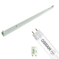 LED TL Armatuur met T8 Buis - OSRAM SubstiTUBE Value EM 840 - Aigi Dybolo - 120cm Enkel - 16.2W - Natuurlijk Wit 4000K - thumbnail