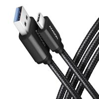 AXAGON USB-kabel USB 3.2 Gen1 USB-C stekker, USB-A stekker 1 m Zwart Vergulde steekcontacten BUCM3-AM10AB