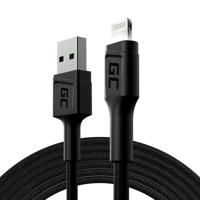 Green Cell KABGC12 Lightning-kabel 2 m Zwart