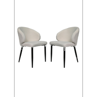Eetkamerstoel Yuna - Creme - Set van 2