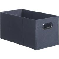 Opbergmand/kastmand - donkergrijs - linnen - 7 liter - 31 x 15 x 15 cm - Opbergbox - Vakkenkast