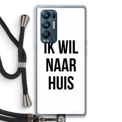Ik wil naar huis: Oppo Find X3 Neo Transparant Hoesje met koord