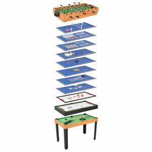 vidaXL Multispeeltafel 15-in-1 121x61x82 cm esdoornkleurig