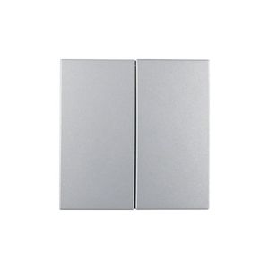 Berker Drukknop 2-voudig s/b aluminiumlook 85142183