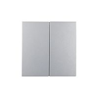 Berker Drukknop 2-voudig s/b aluminiumlook 85142183
