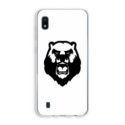 Angry Bear (white): Samsung Galaxy A10 Transparant Hoesje