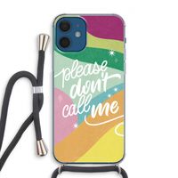 Don't call: iPhone 12 Transparant Hoesje met koord