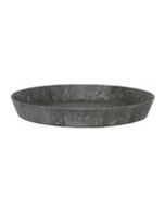 Artstone Saucer - Claire Round Black - thumbnail