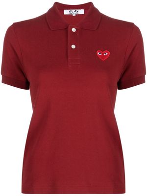 Comme Des Garçons Play polo à logo brodé - Rouge