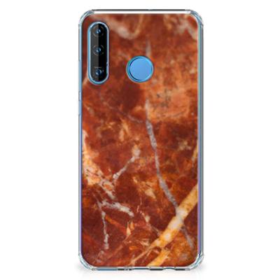 Huawei P30 Lite Anti-Shock Hoesje Marmer Bruin Huawei P30 Lite Anti-Shock Hoesje Marmer Bruin