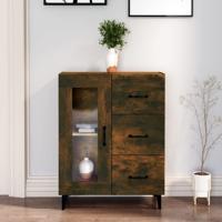 Dressoir 69,5x34x90 cm bewerkt hout gerookt eikenkleurig