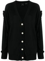 PINKO cardigan en laine à volants - Noir